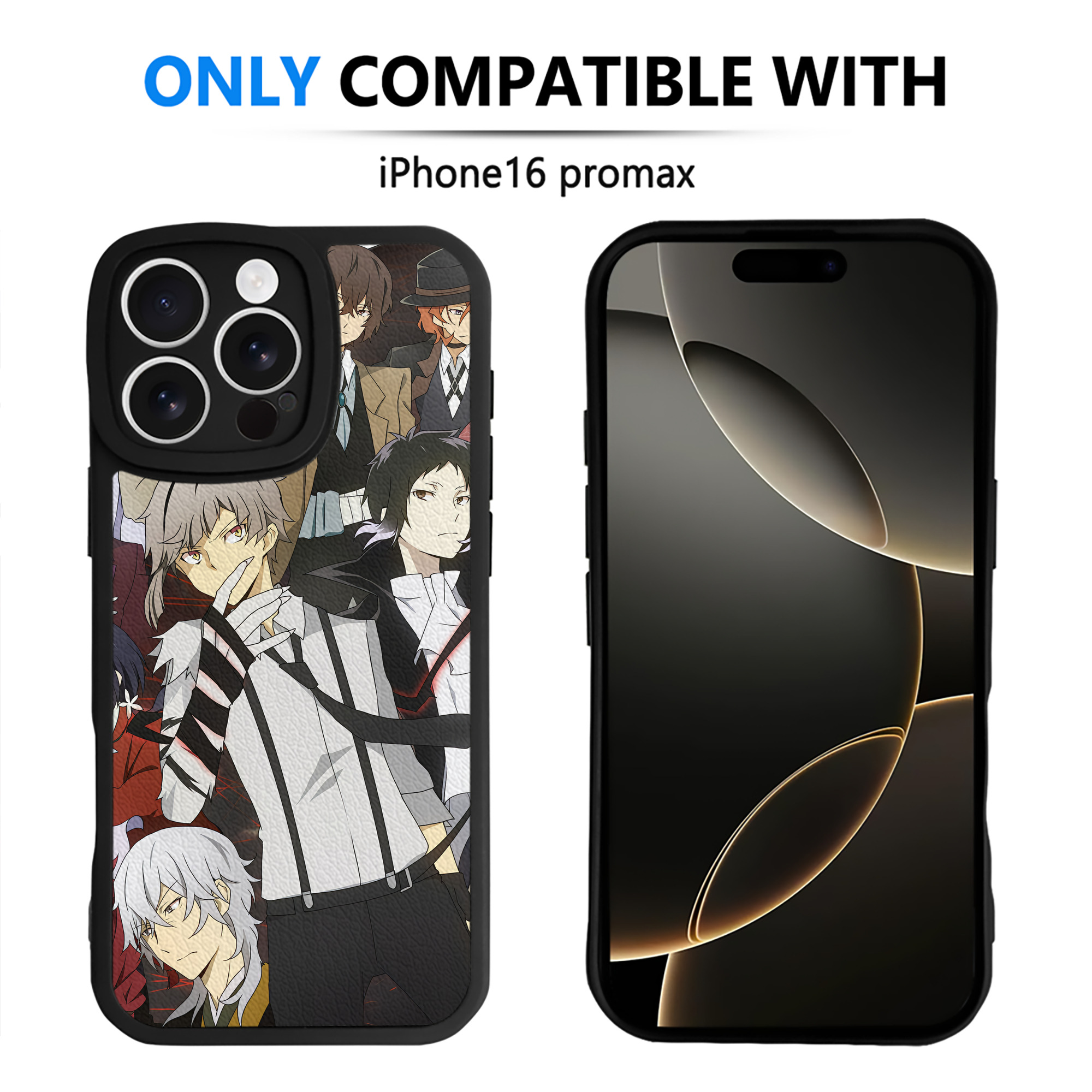 （画像用） 文豪ストレイドッグス Bungo Stray Dogs 【iPhone 16シリーズ対応】シリコンスマホケース（レザー調） 材質：シリコン